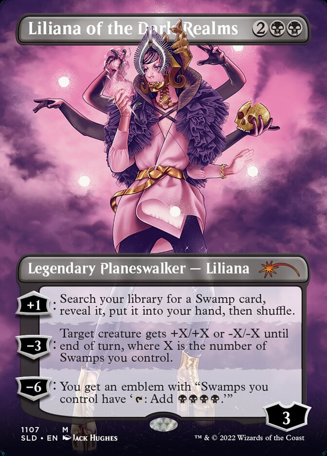 Liliana of the Dark Realms (1107) - [Foil, Borderless] Secret Lair Drop (SLD)