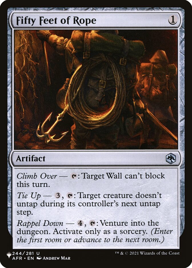 Fifty Feet of Rope - The List (PLIST)