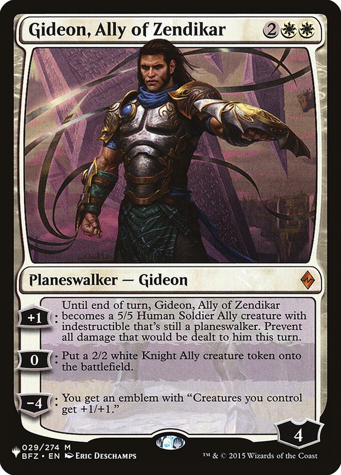 Gideon, Ally of Zendikar - The List (PLIST)