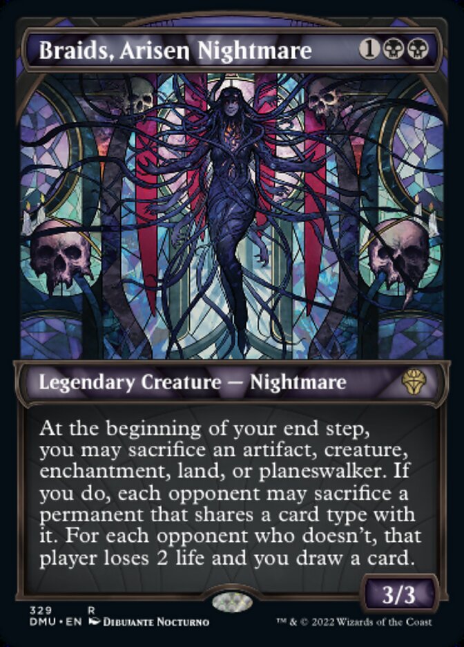 Braids, Arisen Nightmare - [Textured Foil, Showcase] Dominaria United (DMU)