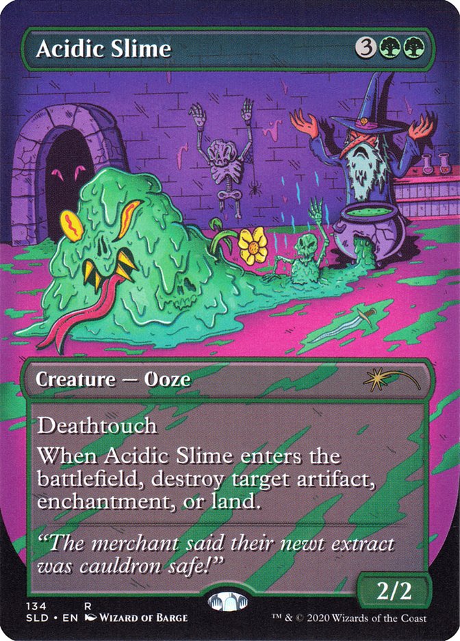 Acidic Slime (134) - [Borderless] Secret Lair Drop (SLD)