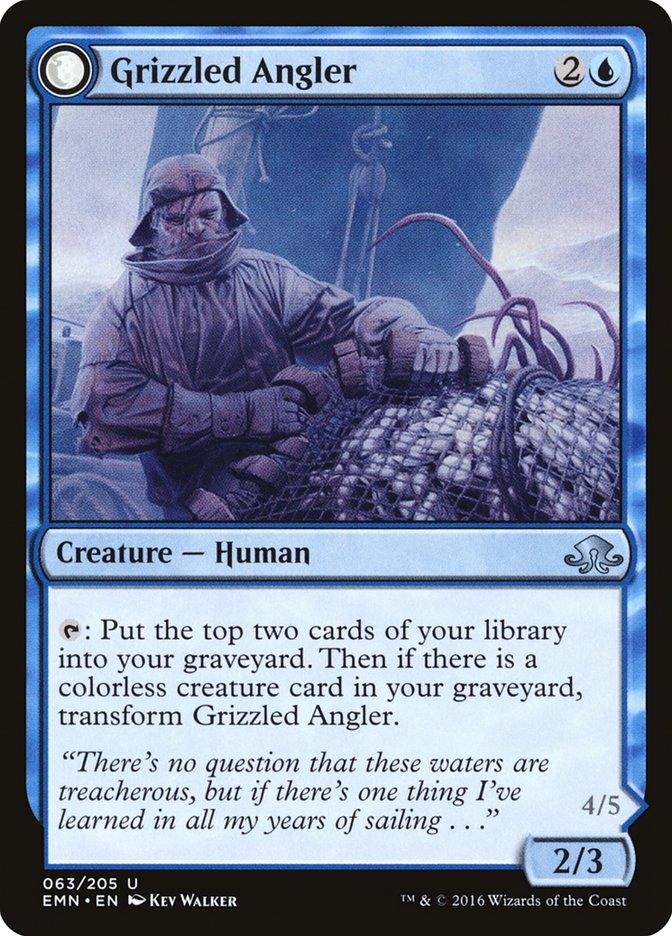 Grizzled Angler // Grisly Anglerfish - Eldritch Moon (EMN)