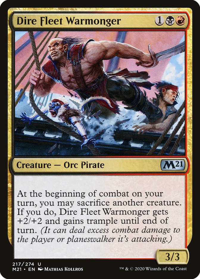 Dire Fleet Warmonger - [Foil] Core Set 2021 (M21)