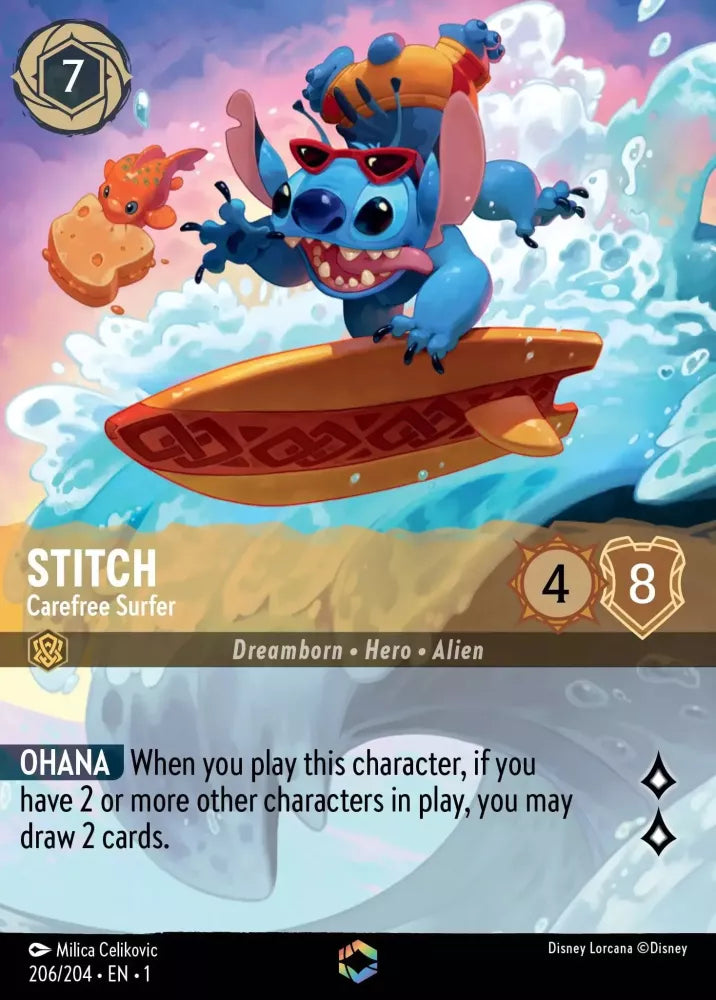 Stitch - Carefree Surfer - [Foil, Enchanted] The First Chapter (1)