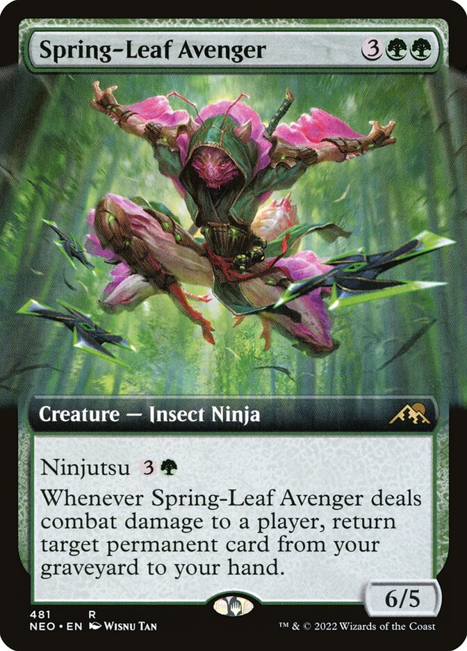 Spring-Leaf Avenger - [Foil, Extended Art] Kamigawa: Neon Dynasty (NEO)