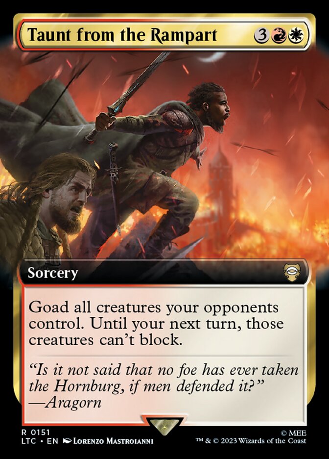 Taunt from the Rampart - [Foil, Extended Art] Tales of Middle-earth Commander (LTC)