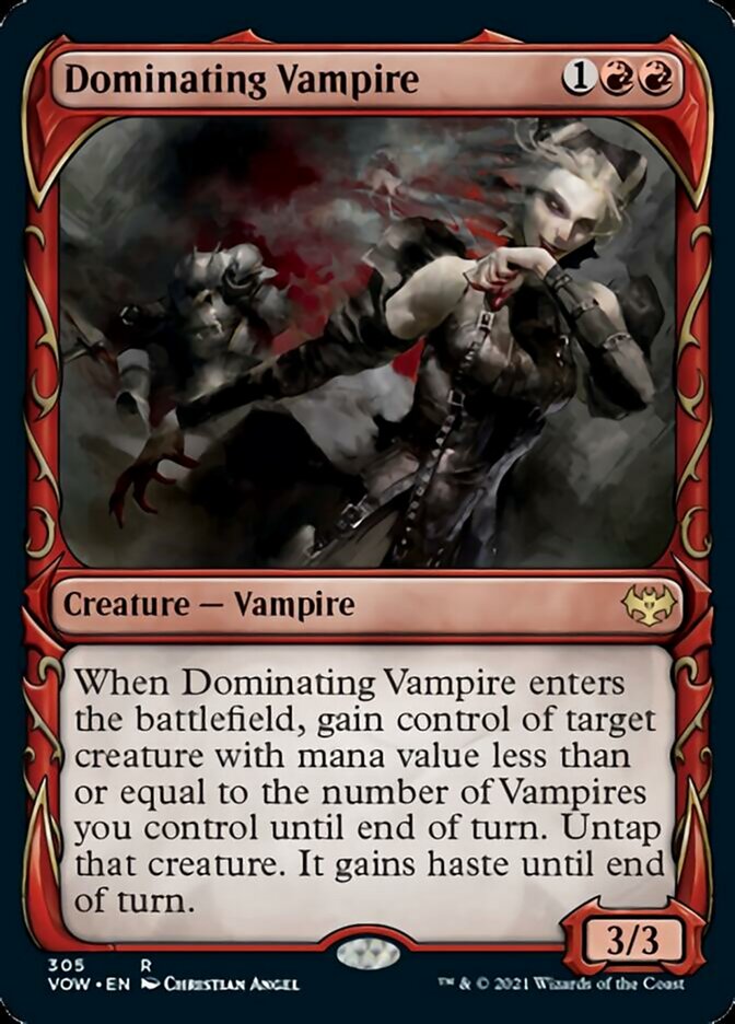 Dominating Vampire - [Foil, Showcase] Innistrad: Crimson Vow (VOW)