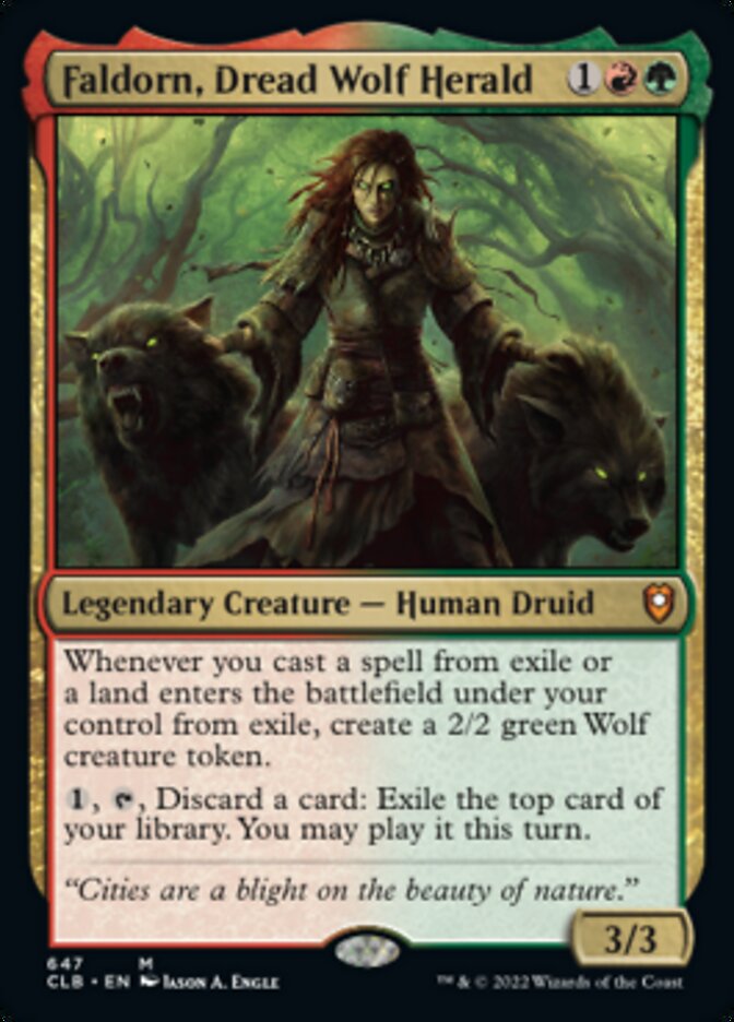 Faldorn, Dread Wolf Herald - [Foil] Commander Legends: Battle for Baldur's Gate (CLB)