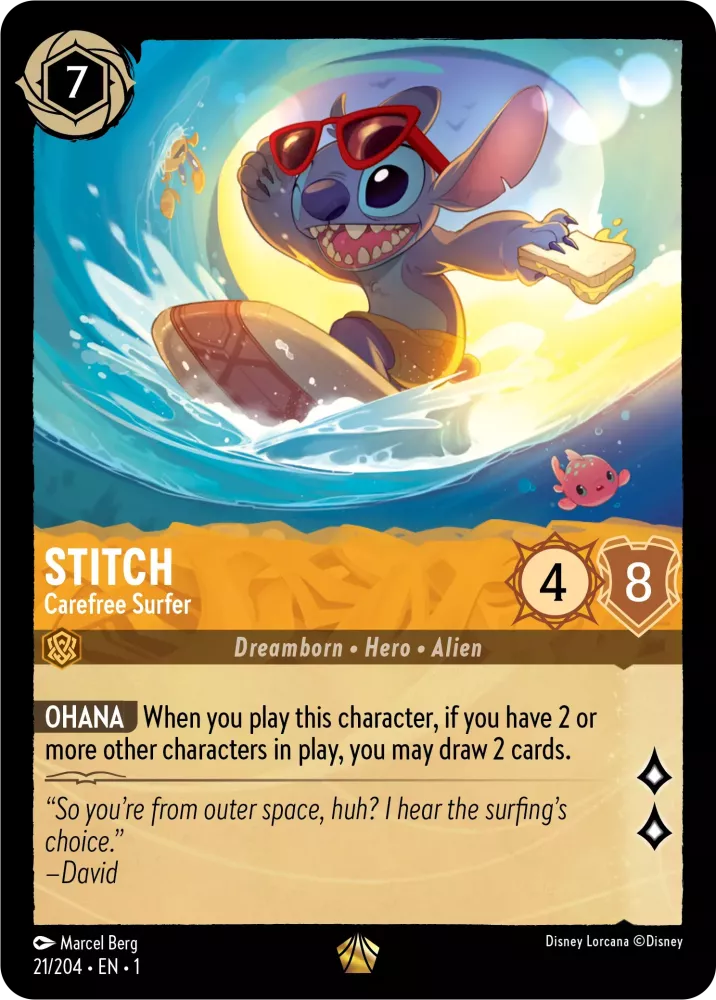 Stitch - Carefree Surfer - [Foil] The First Chapter (1)