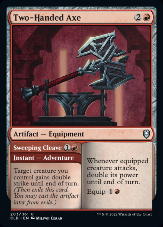Two-Handed Axe // Sweeping Cleave - Commander Legends: Battle for Baldur's Gate (CLB)