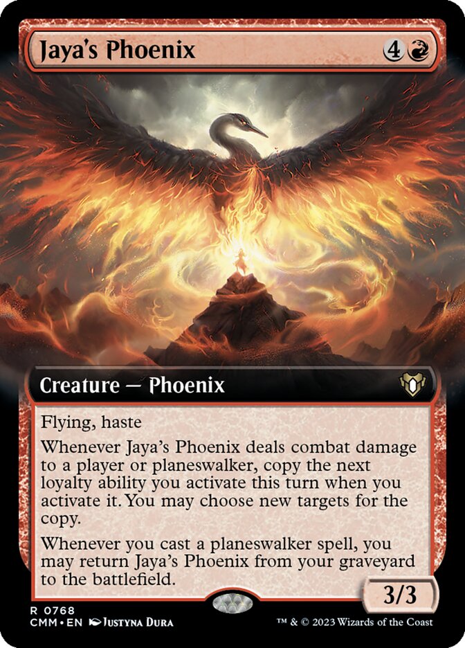 Jaya's Phoenix - [Foil, Extended Art] Commander Masters (CMM)