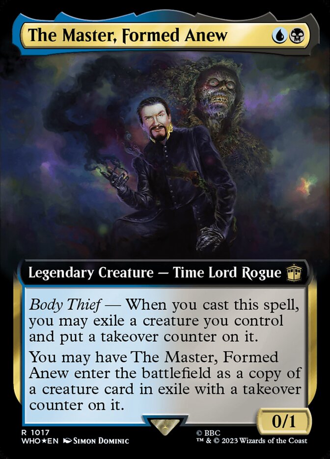The Master, Formed Anew - [Surge Foil, Extended Art] Doctor Who (WHO)
