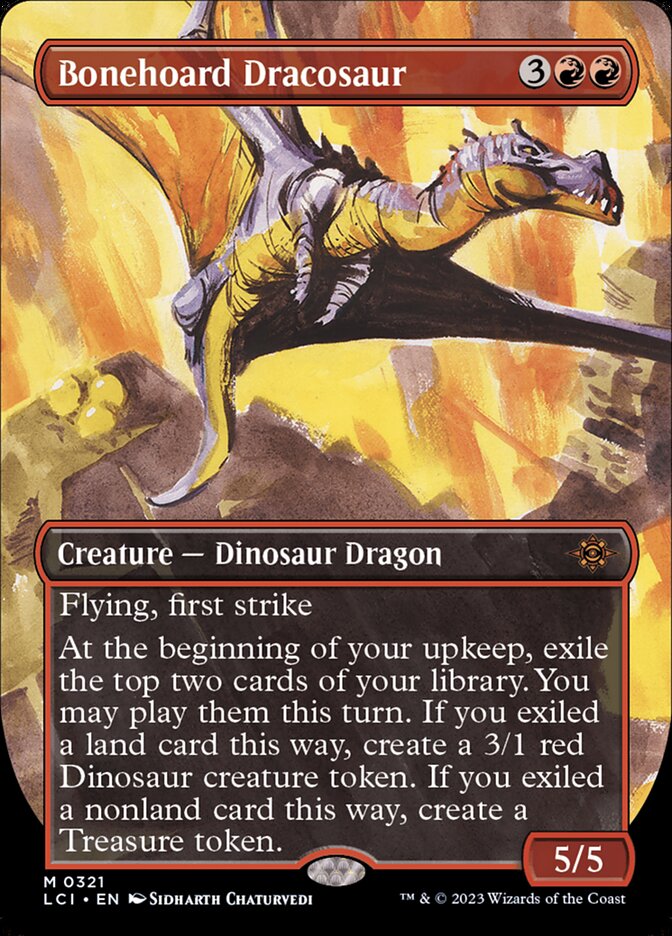 Bonehoard Dracosaur - [Foil, Borderless] The Lost Caverns of Ixalan (LCI)