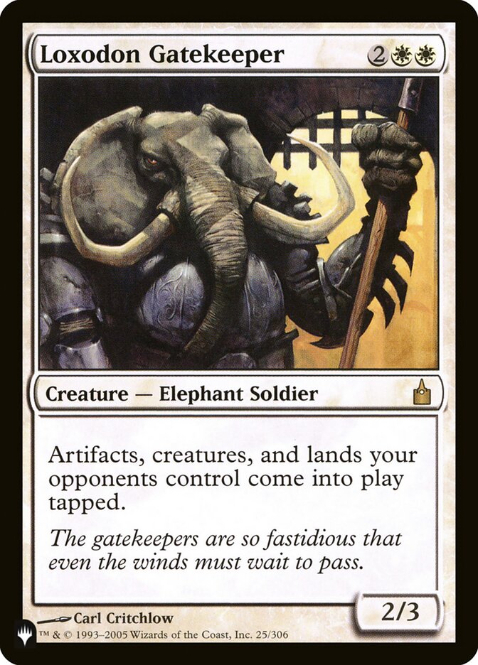 Loxodon Gatekeeper - The List (PLIST)