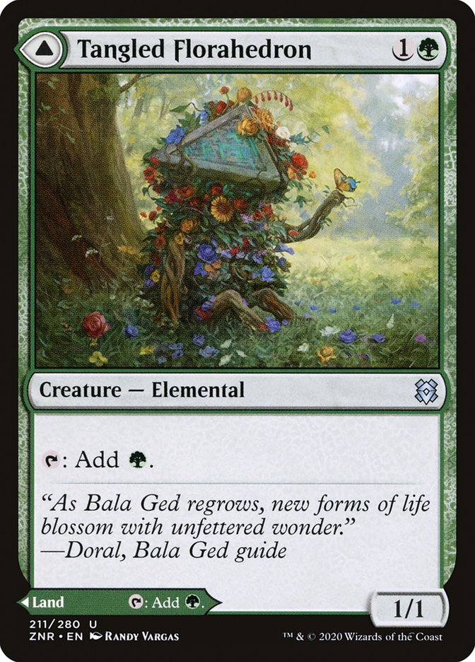 Tangled Florahedron // Tangled Vale - Zendikar Rising (ZNR)