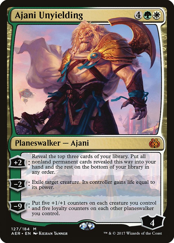 Ajani Unyielding - [Foil] Aether Revolt (AER)