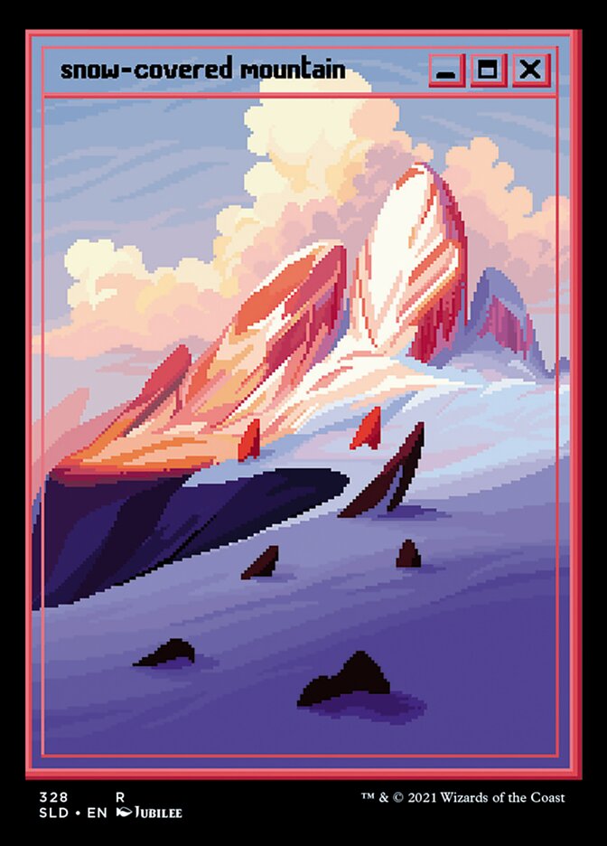 Snow-Covered Mountain (328) - [Etched Foil, Full Art] Secret Lair Drop (SLD)