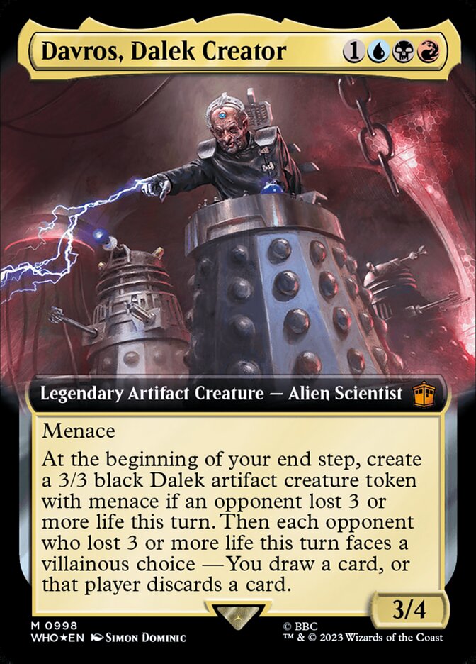 Davros, Dalek Creator - [Surge Foil, Extended Art] Doctor Who (WHO)