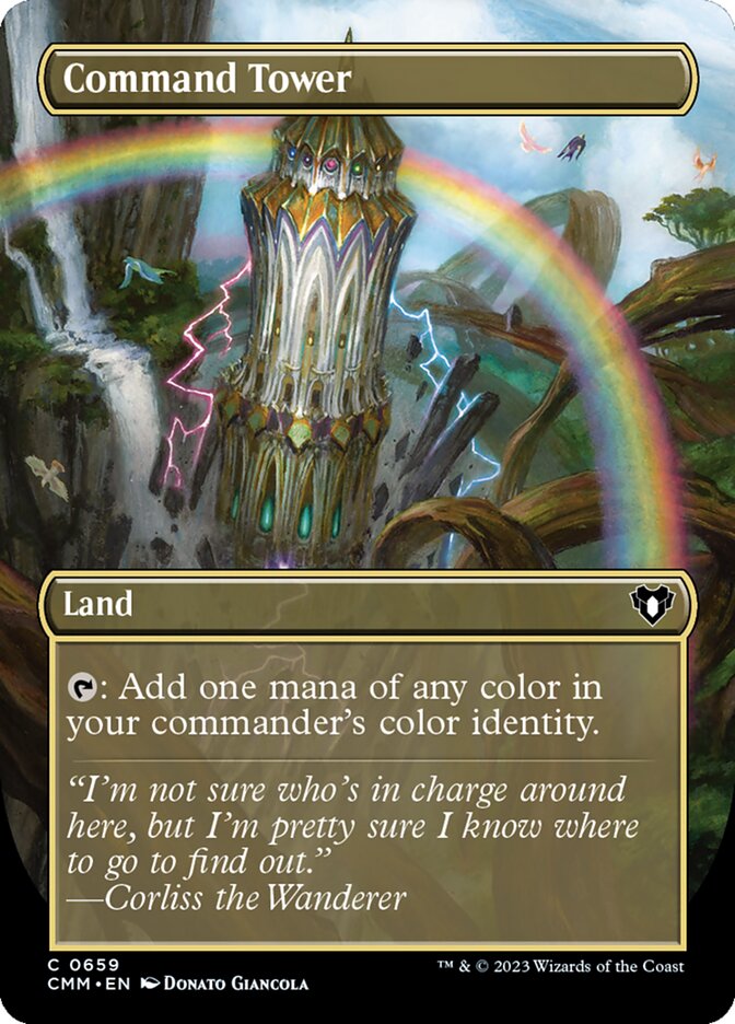 Command Tower - [Foil, Borderless] Commander Masters (CMM)