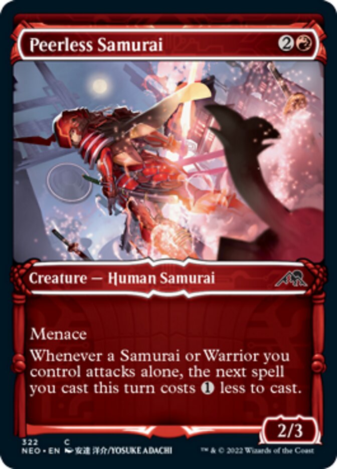 Peerless Samurai - [Foil, Showcase] Kamigawa: Neon Dynasty (NEO)