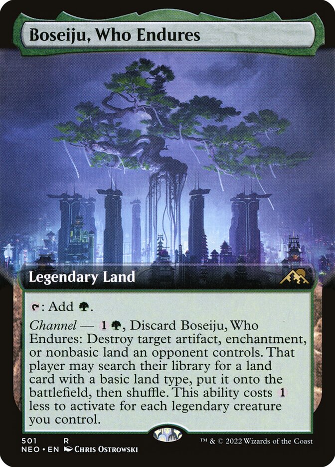 Boseiju, Who Endures - [Foil, Extended Art] Kamigawa: Neon Dynasty (NEO)