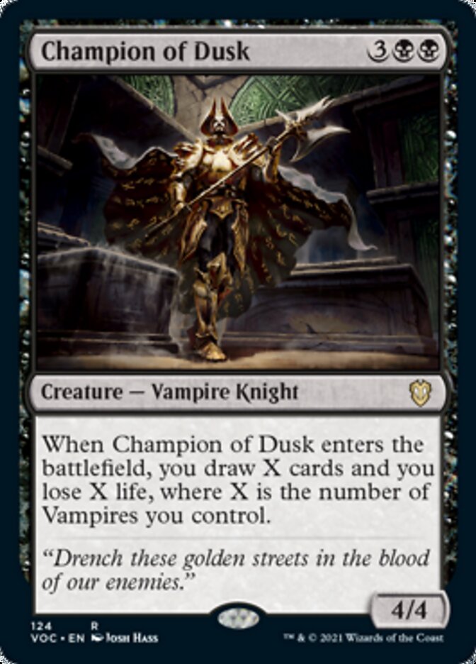 Champion of Dusk - [Foil] Crimson Vow Commander (VOC)