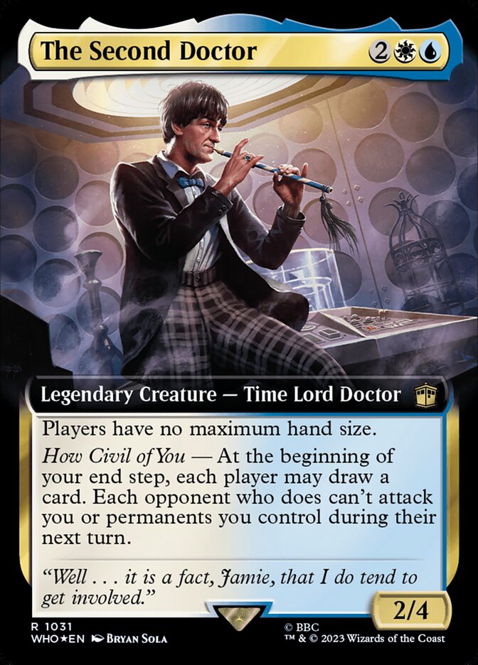 The Second Doctor - [Surge Foil, Extended Art] Doctor Who (WHO)
