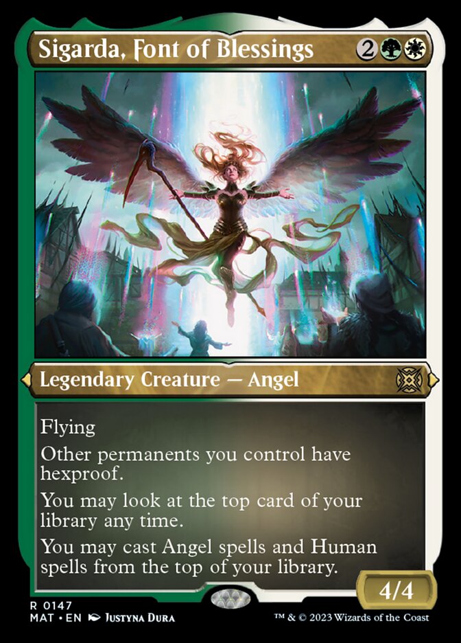 Sigarda, Font of Blessings - [Etched Foil] March of the Machine: The Aftermath (MAT)