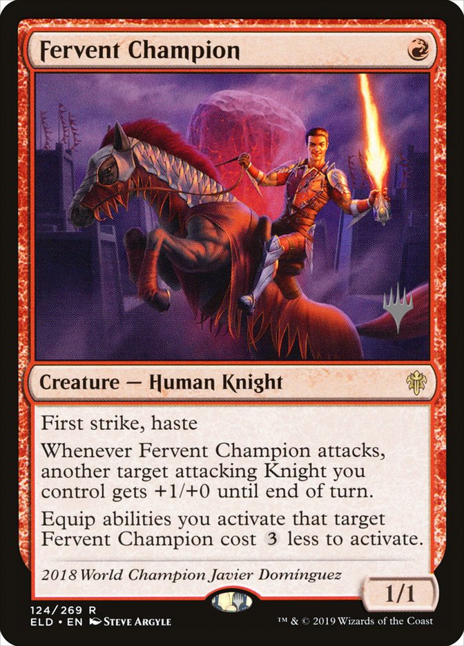 Fervent Champion - [Promo] Throne of Eldraine Promos (PELD)