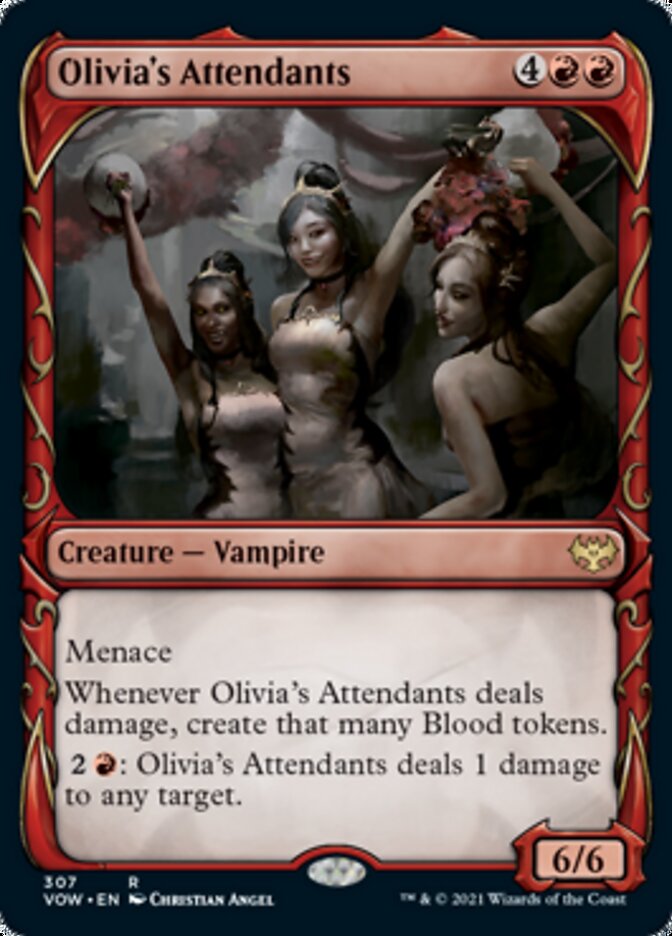 Olivia's Attendants - [Foil, Showcase] Innistrad: Crimson Vow (VOW)