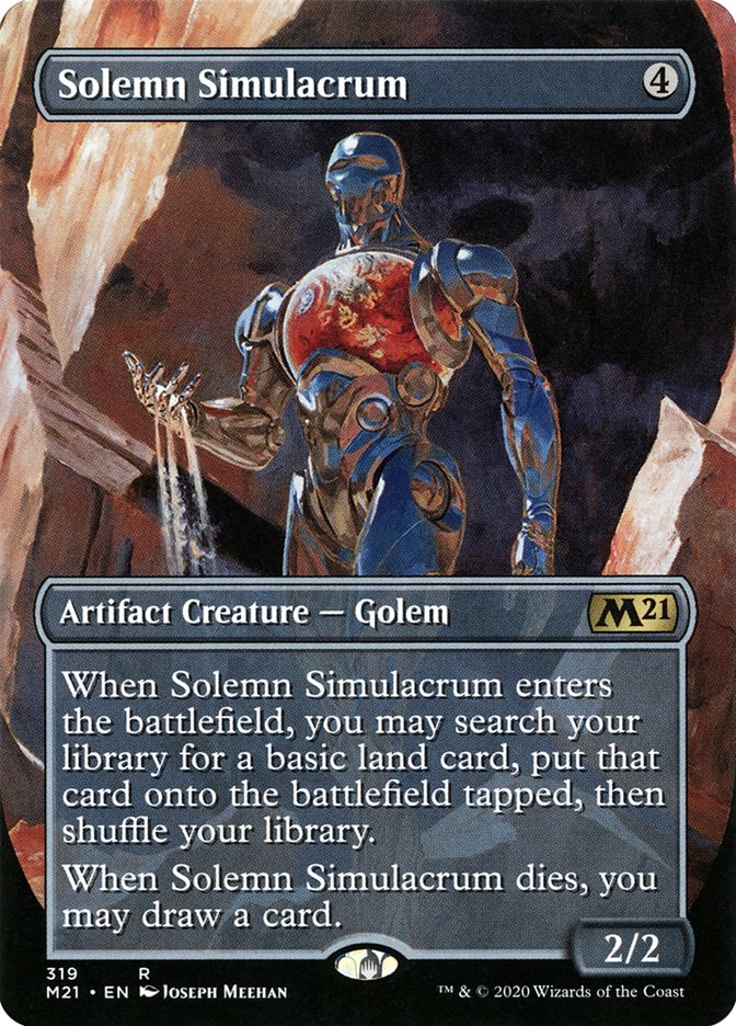 Solemn Simulacrum - [Foil, Borderless] Core Set 2021 (M21)