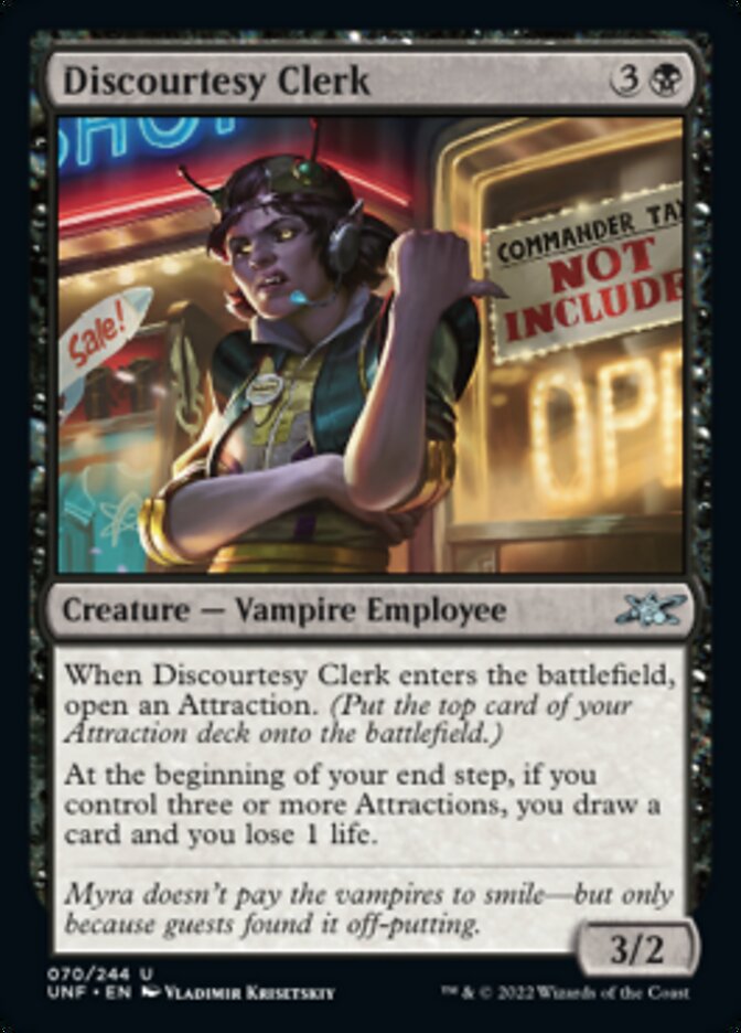 Discourtesy Clerk - [Foil] Unfinity (UNF)