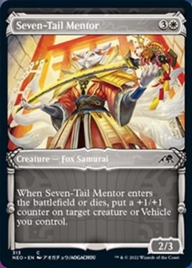 Seven-Tail Mentor - [Foil, Showcase] Kamigawa: Neon Dynasty (NEO)