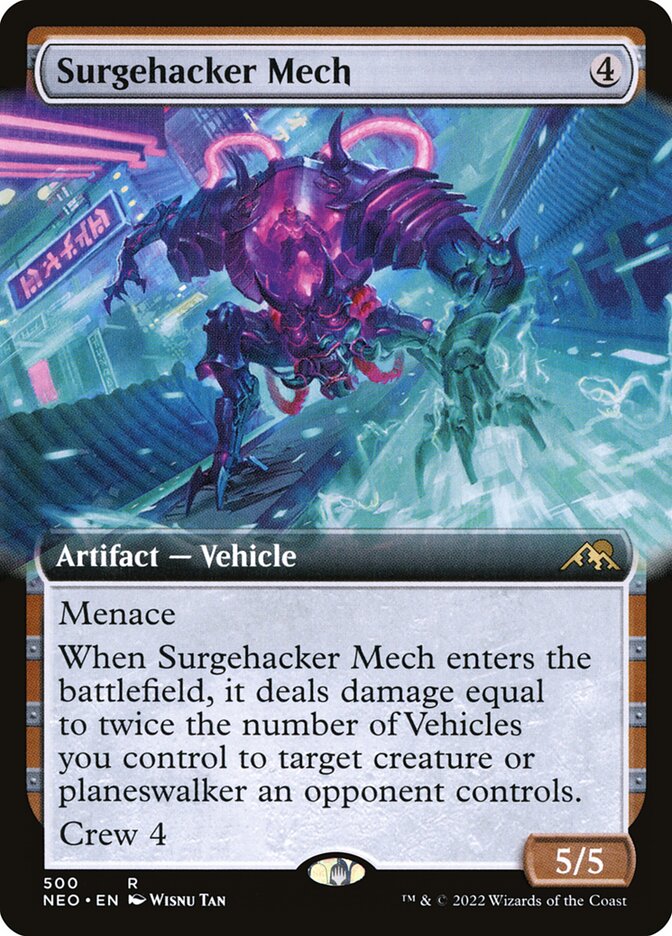 Surgehacker Mech - [Foil, Extended Art] Kamigawa: Neon Dynasty (NEO)