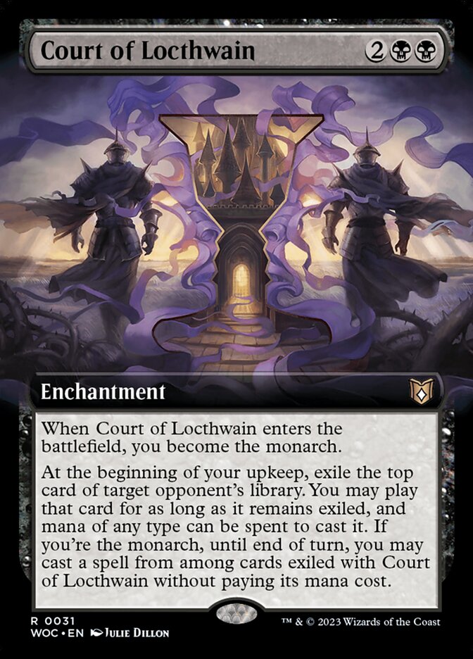 Court of Locthwain - [Foil, Extended Art] Wilds of Eldraine Commander (WOC)