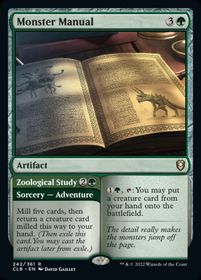 Monster Manual // Zoological Study - Commander Legends: Battle for Baldur's Gate (CLB)