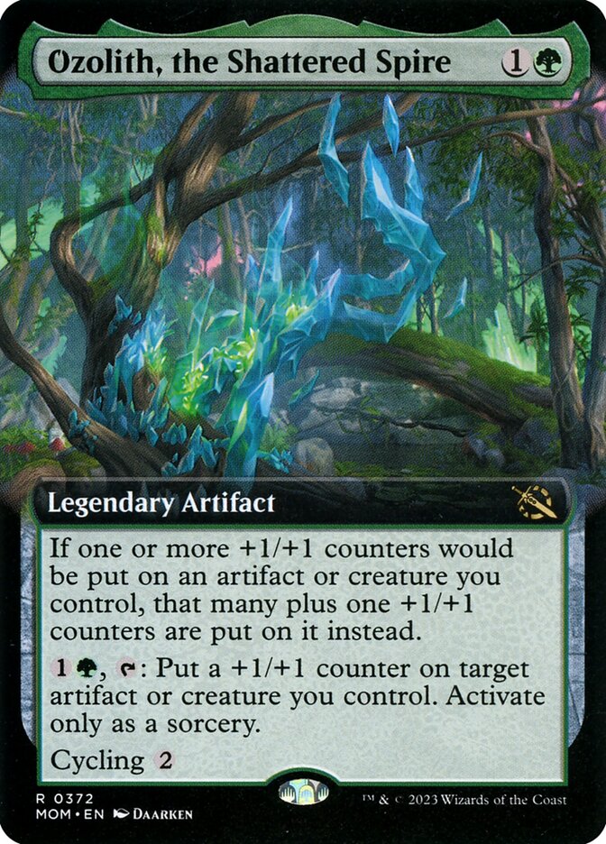 Ozolith, the Shattered Spire - [Foil, Extended Art] March of the Machine (MOM)