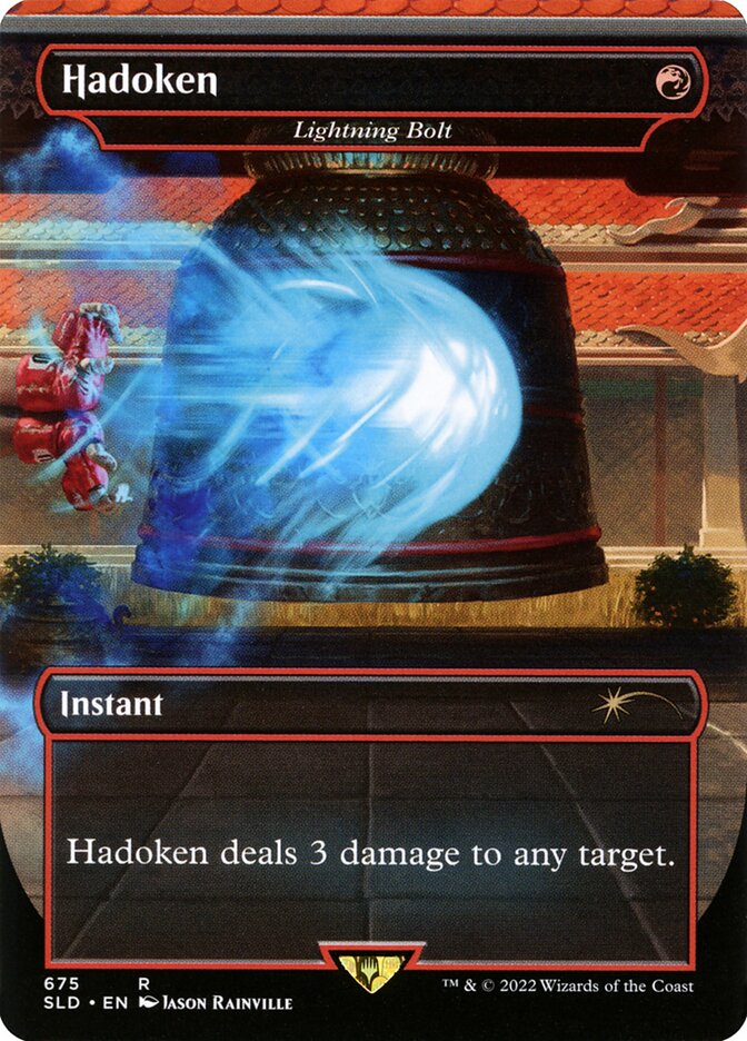Hadoken - Lightning Bolt - [Foil, Borderless] Secret Lair Drop (SLD)