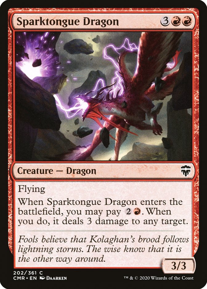 Sparktongue Dragon - [Foil] Commander Legends (CMR)