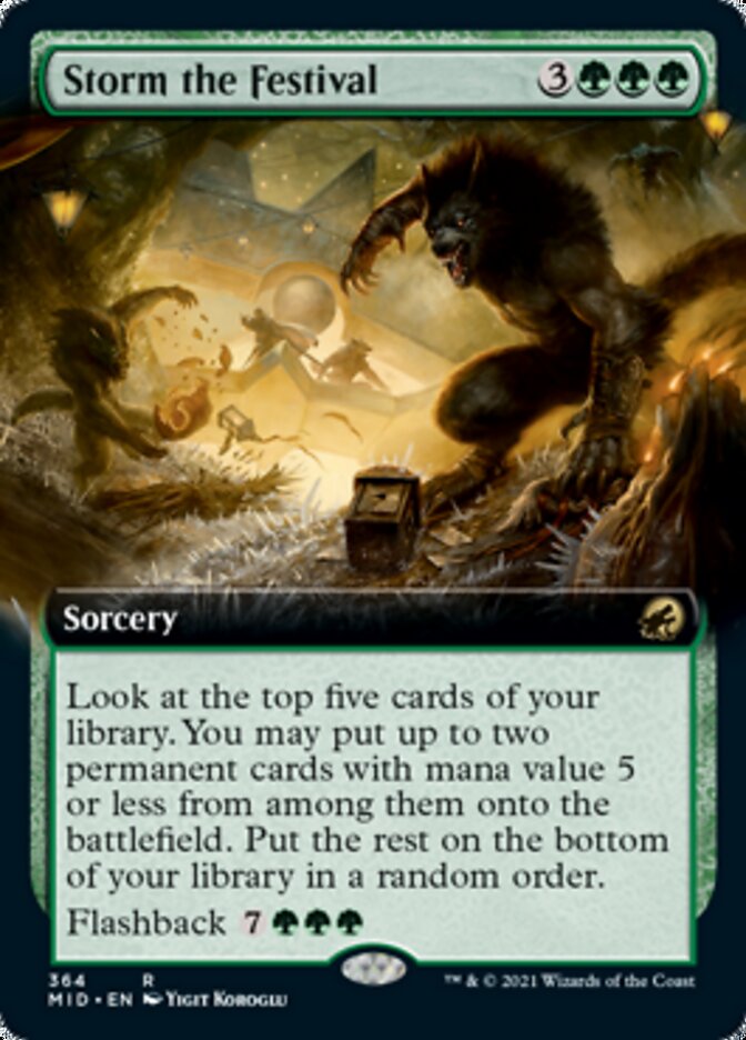 Storm the Festival - [Foil, Extended Art] Innistrad: Midnight Hunt (MID)
