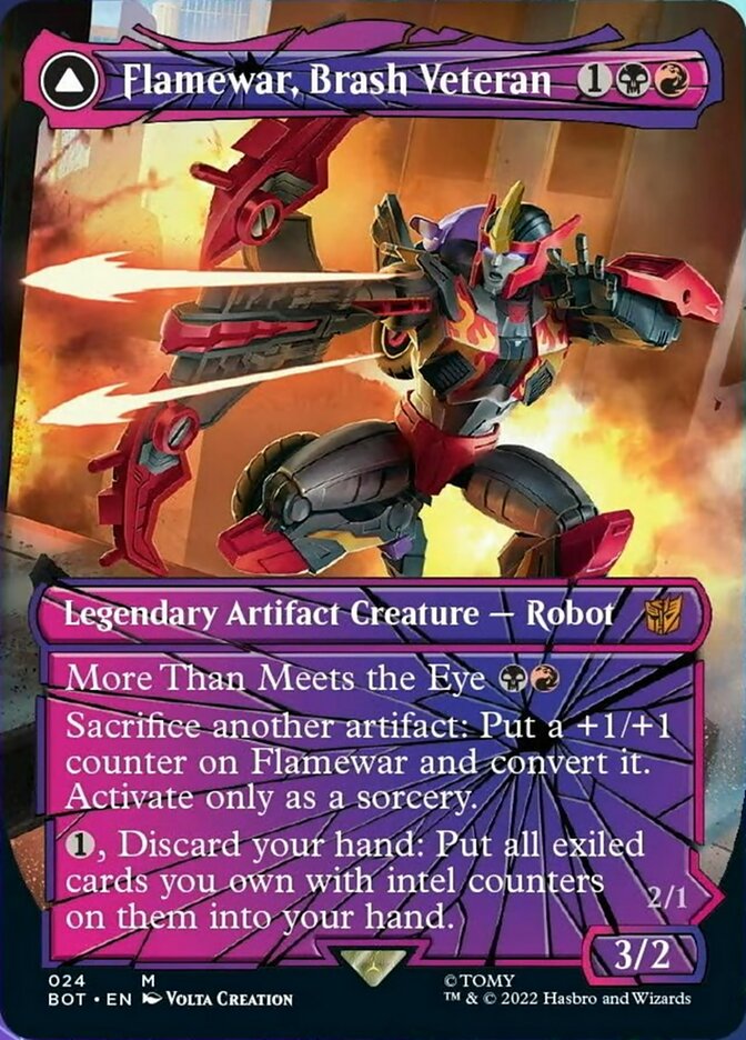 Flamewar, Brash Veteran // Flamewar, Streetwise Operative - [Foil, Shattered Glass] Transformers (BOT)
