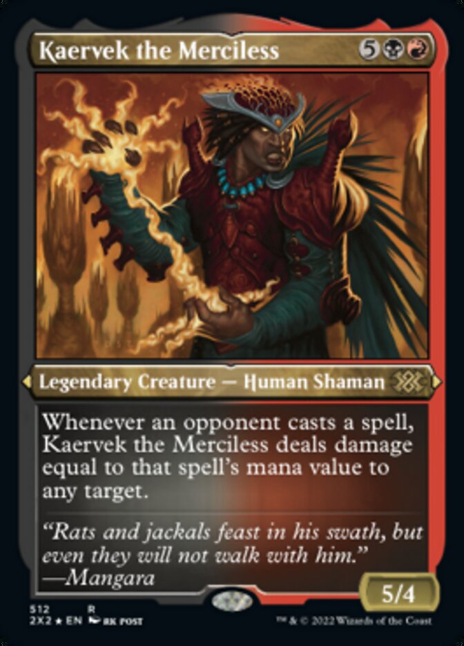 Kaervek the Merciless - [Etched Foil] Double Masters 2022 (2X2)