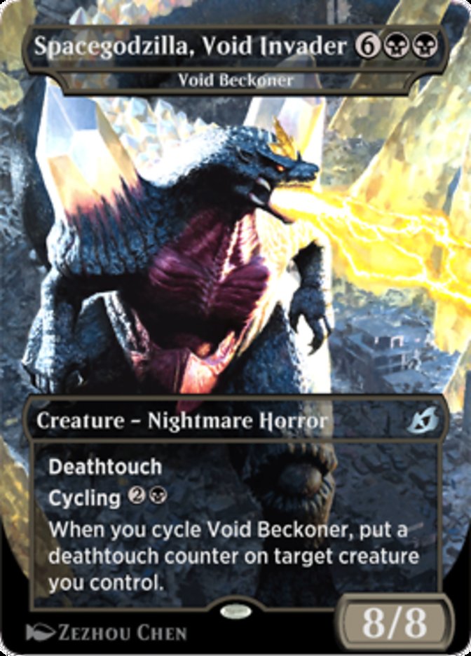 Void Beckoner // Spacegodzilla, Void Invader - [Borderless] Ikoria: Lair of Behemoths (IKO)