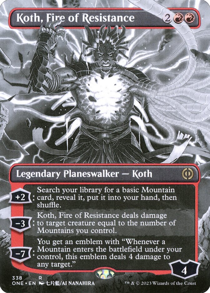 Koth, Fire of Resistance - [Foil, Borderless Manga] Phyrexia: All Will Be One (ONE)