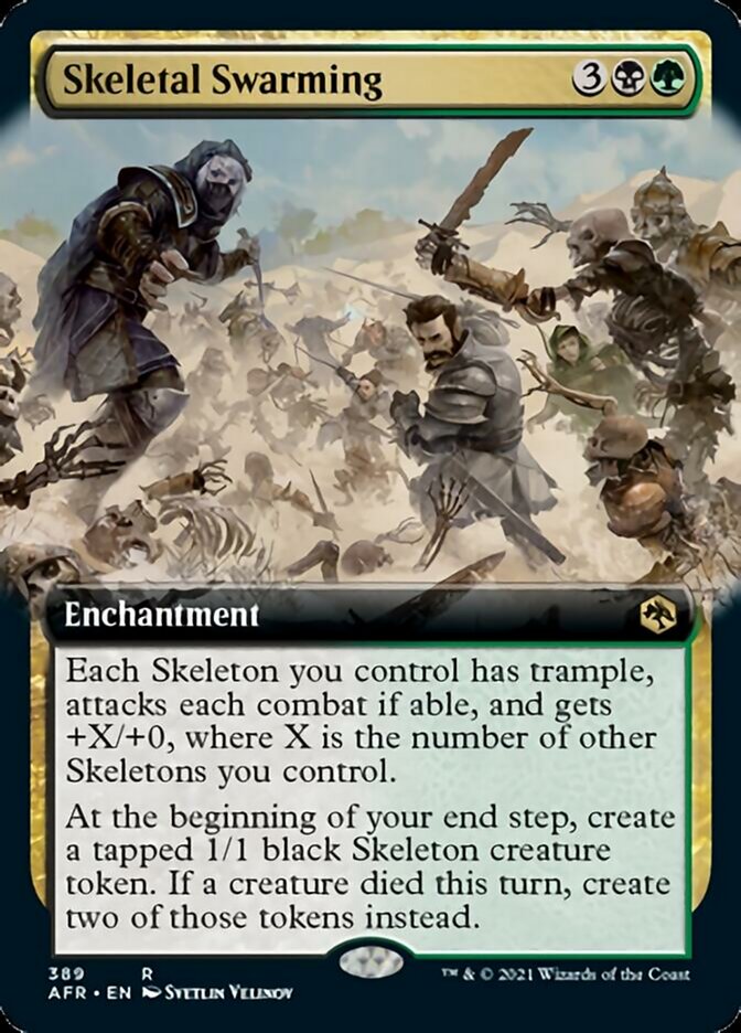 Skeletal Swarming - [Foil, Extended Art] Adventures in the Forgotten Realms (AFR)