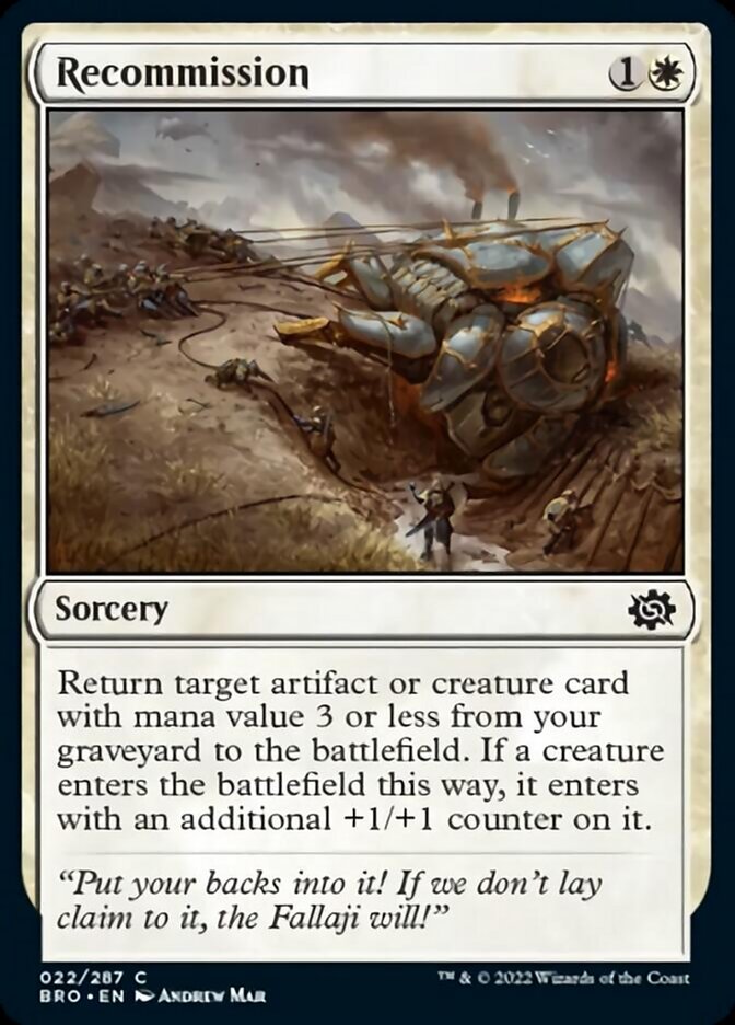 Recommission - [Foil] The Brothers' War (BRO)