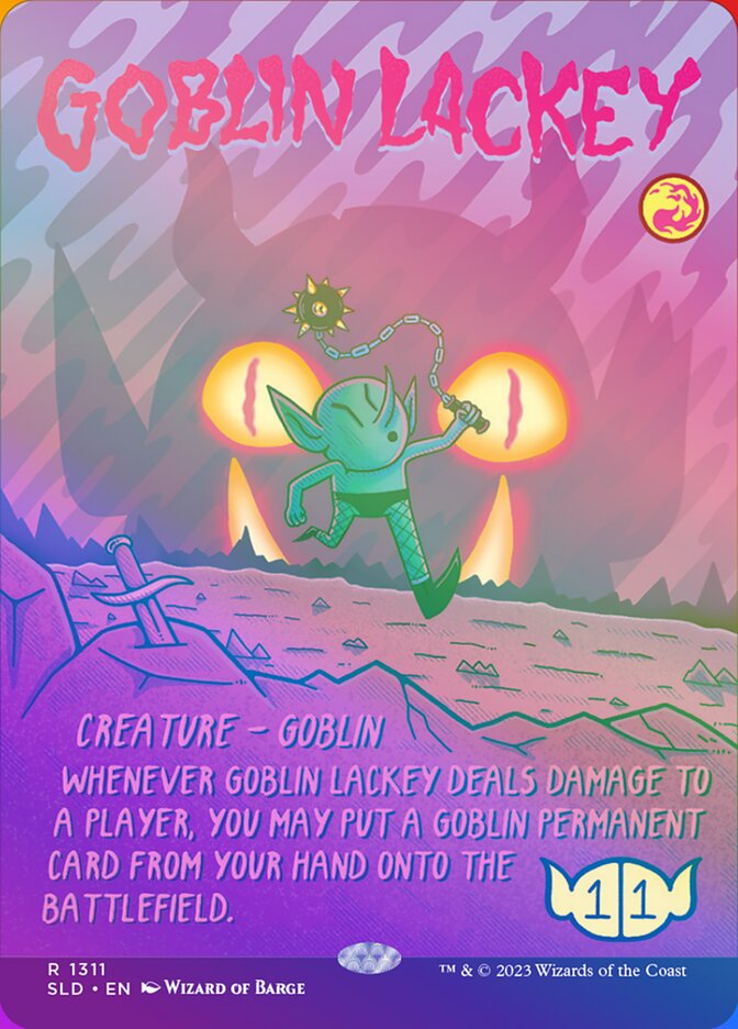 Goblin Lackey (1311★) - [Foil, Borderless] Secret Lair Drop (SLD)