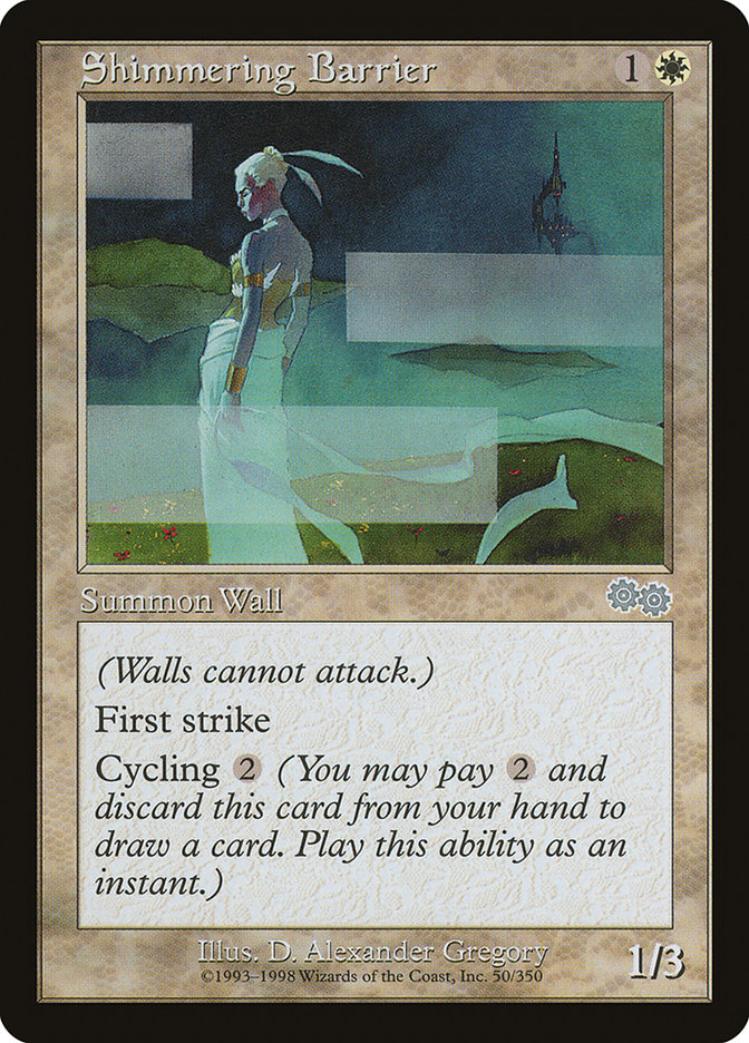 Shimmering Barrier - [Retro Frame] Urza's Saga (USG)