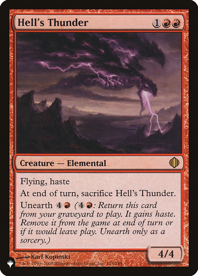 Hell's Thunder - The List (PLIST)