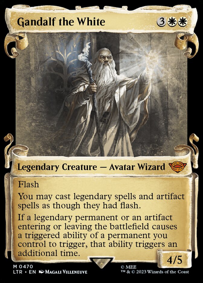 Gandalf the White - [Foil, Showcase Scroll] The Lord of the Rings: Tales of Middle-earth (LTR)